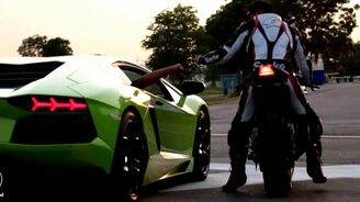 Противостояние спорткара и двух байков - смотреть видео (12:24)