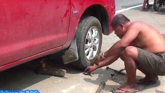 Бюджетный шиномонтаж - смотреть видео (4:58)