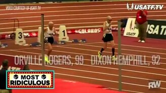 99-летний бегун победил 92-летнего - смотреть видео (0:35)