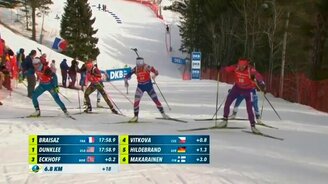 Белка смутила лыжниц - смотреть видео (0:56)