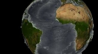 Рельеф океанского дна без воды - смотреть видео (1:34)