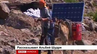 Осёл на солнечных батареях - смотреть видео (0:43)