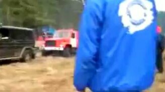 Гелендваген тянет пожарную машину - смотреть видео (1:01)