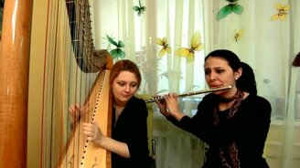 "Проклятый старый дом" на арфе и флейте - смотреть видео (2:24)