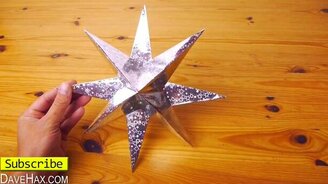 Делаем объёмную снежинку-звезду - смотреть видео (2:48)