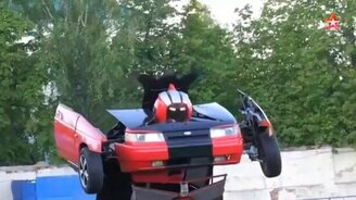 Трансформер из ВАЗ- 2110 - смотреть видео (0:50)