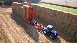 Удобный для сбора соломы прицеп - смотреть видео (3:07)