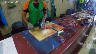 Мастерская разделка тунца - смотреть видео (2:14)