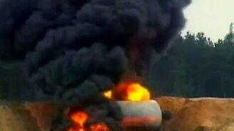 Краштест цистерны с топливом - смотреть видео (2:07)