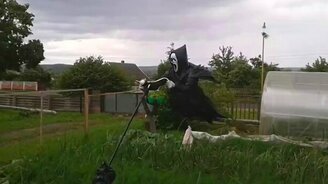 Муж сделал пугало - смотреть видео (0:25)