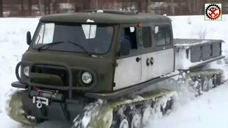 Гусеничные вездеходы УАЗ - смотреть видео (3:04)