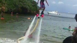 Неудача на водной доске - смотреть видео (0:16)