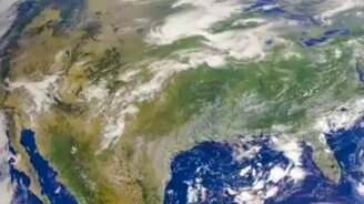 Солнечное затмение из космоса - смотреть видео (0:12)