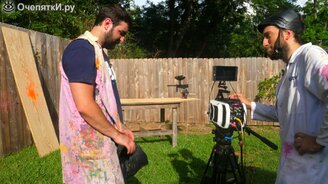 Столкновение двух пейнтбол-шариков в замедлении - смотреть видео (6:30)