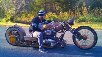 Чудной мотоцикл чоппер - смотреть видео (1:03)