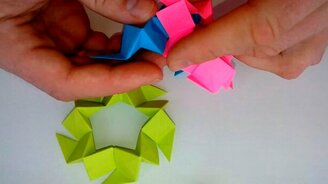 Объёмная звезда из бумаги - смотреть видео (6:48)
