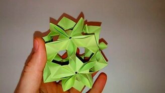 Делаем цветочный шар из бумаги - смотреть видео (3:27)