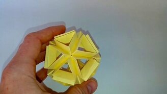 Делаем икосаэдр из бумаги - смотреть видео (3:09)