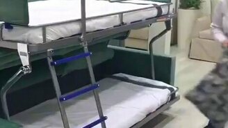 Диван и двухъярусная кровать в одном - смотреть видео (0:48)