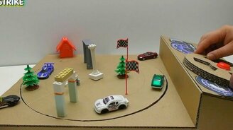 Как сделать игру "За рулём" из картона - смотреть видео (10:08)