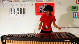 Мелодия "Супер Марио" на маримбе - смотреть видео (1:16)