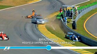 Самые курьёзные аварии на "Формуле-1" - смотреть видео (1:33)