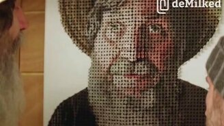 Картины саморезами - смотреть видео (1:02)