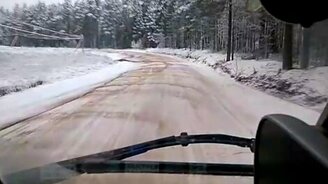 Коварство зимней дороги - смотреть видео (1:10)