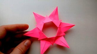 Розовая звезда своими руками - смотреть видео (3:16)