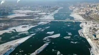 Замерзающая Обь - смотреть видео (0:26)