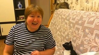 Кошка ревнует хозяйку - смотреть видео (1:31)