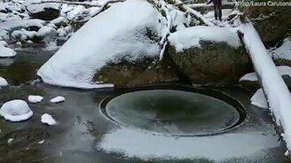 Почему диск вращается на озере? - смотреть видео (1:12)