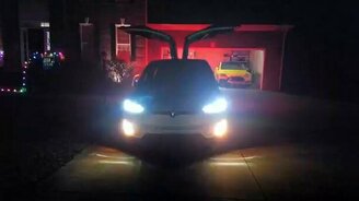 Рождественская светомузыка на авто - смотреть видео (2:09)