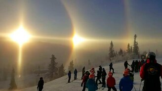 Редкое явление гало - смотреть видео (0:26)