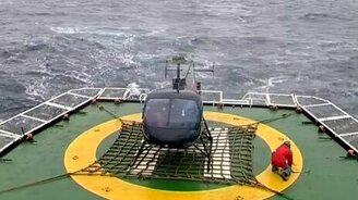 Неожиданный взлёт вертолёта - смотреть видео (2:12)