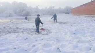 Зимние заботы солдат - смотреть видео (0:39)