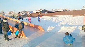 Отличнейшая зимняя горка - смотреть видео (0:14)