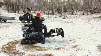 Гусеничный минивездеход - смотреть видео (6:06)