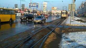 Перегрев трамвайных рельс - смотреть видео (0:11)