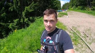 По горной трассе на велике - смотреть видео (3:39)