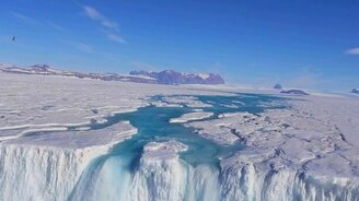 Антарктический водопад - смотреть видео (0:13)