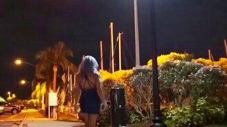 Девушка покоряет фонарный столб - смотреть видео (0:58)