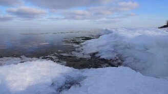 Как образуется лёд на Байкале - смотреть видео (3:16)