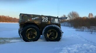 Вездеход на льду - смотреть видео (0:53)