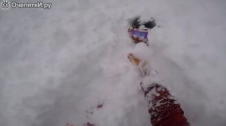 Засыпало снегом по голову - смотреть видео (1:02)