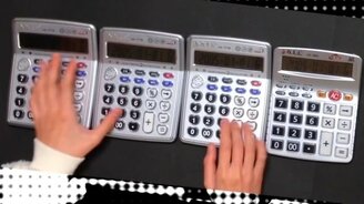 Композиция на калькуляторах - смотреть видео (1:29)