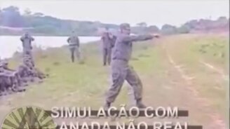 Солдатская шутка с гранатой - смотреть видео (0:41)