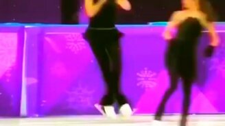 Пять комбо прыжков фигуристки - смотреть видео (0:09)