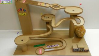 Лабиринт для шариков из картона - смотреть видео (9:31)