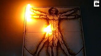 Рисование порохом - смотреть видео (2:37)